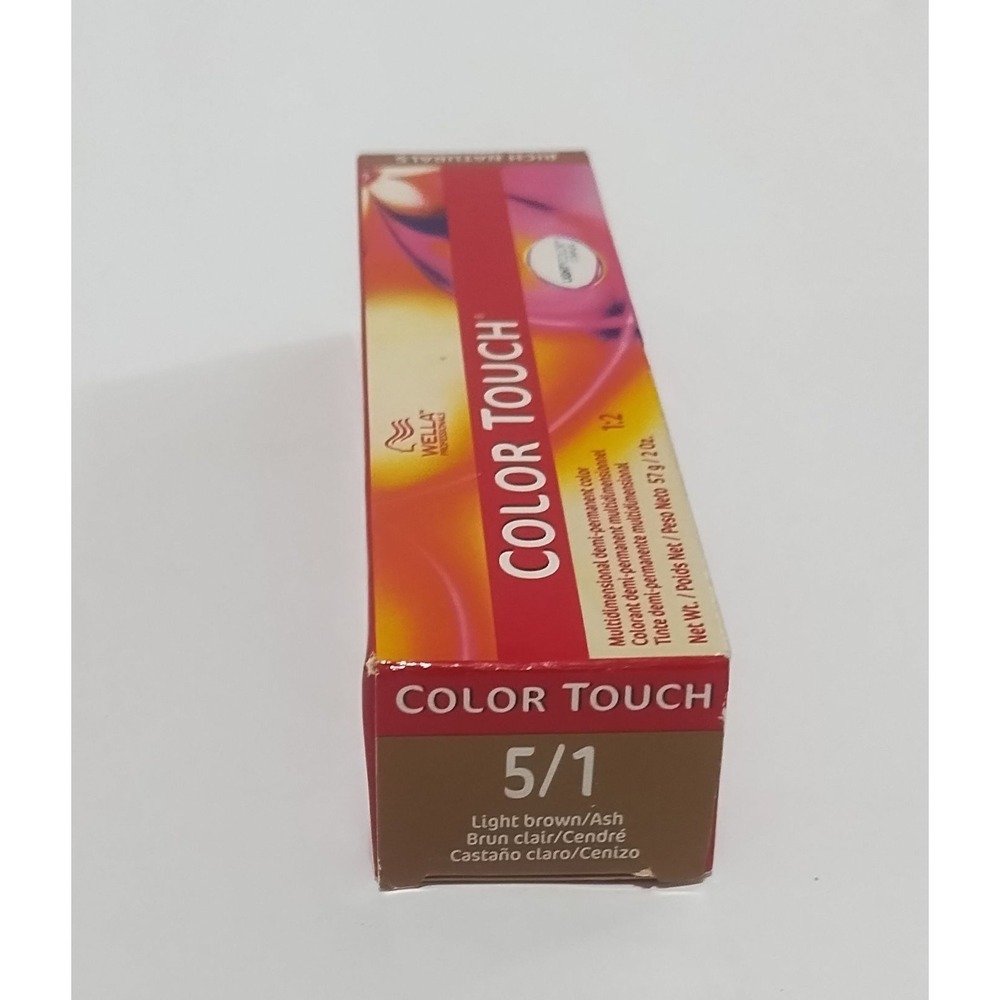Wella Color Touch Demi-Permanent Hair Color 5/1 Light Brown Ash 2oz Naturals